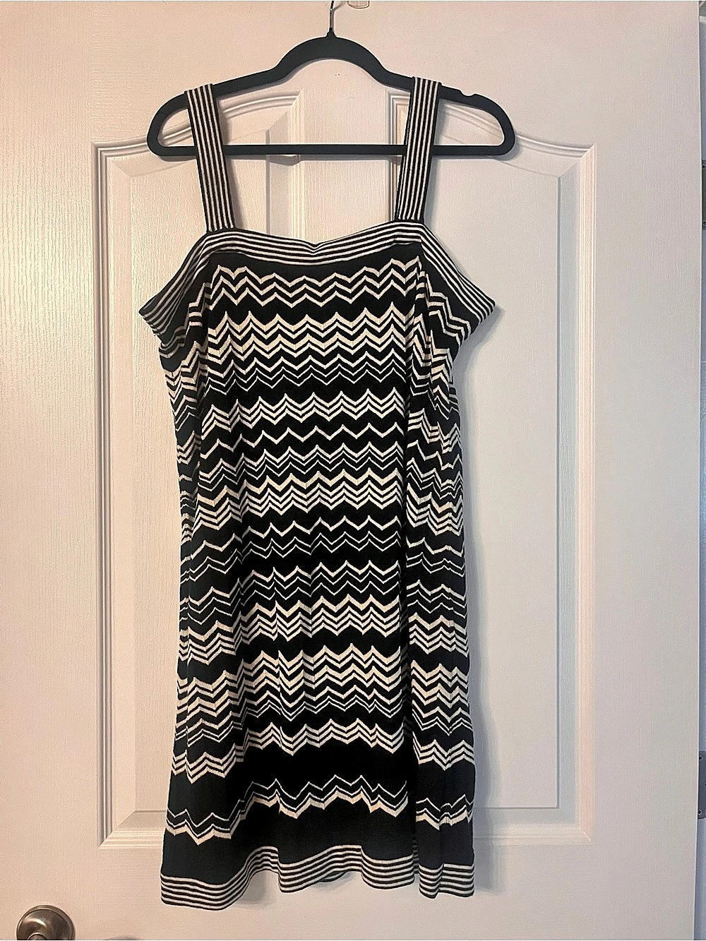 Missoni Chevron Mini Dress in Black & White Size Large